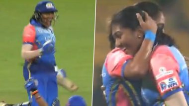 Debutant Sajeevan Sajana Hits Six off the Last Ball To Help Mumbai Indians Defeat Delhi Capitals in First Match of WPL 2024 (Watch Video)
